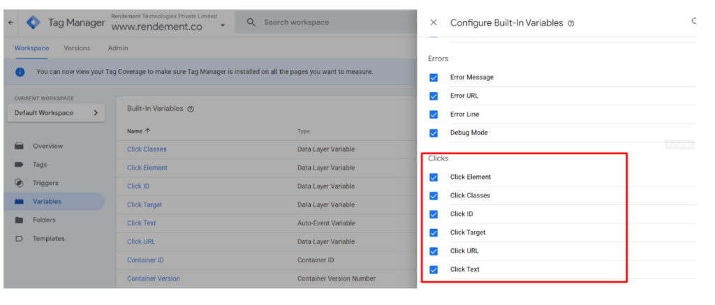 Google tag manager data tracking
